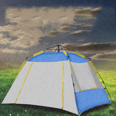Niebieski ultralekki namiot kempingowy Łatwe rozkładanie namiotów z torbą transportową na 4 sezony